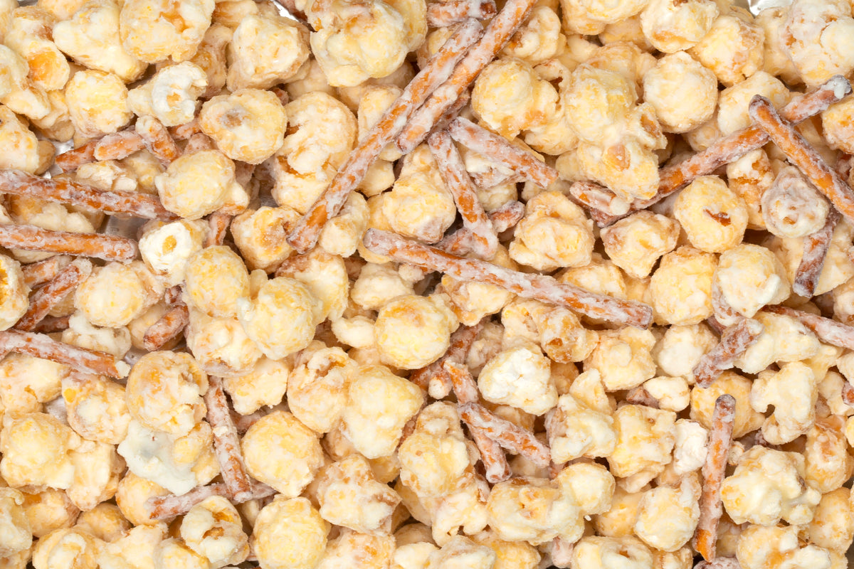 White Chocolate Pretzel Popcorn Music City Popcorn